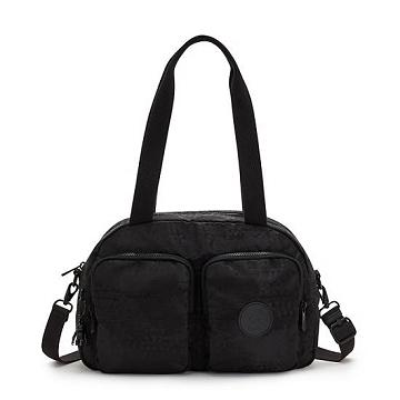 Kipling Cool Defea Fashion Shoulder Bags Urban Black Jacquard | AU 1391AH